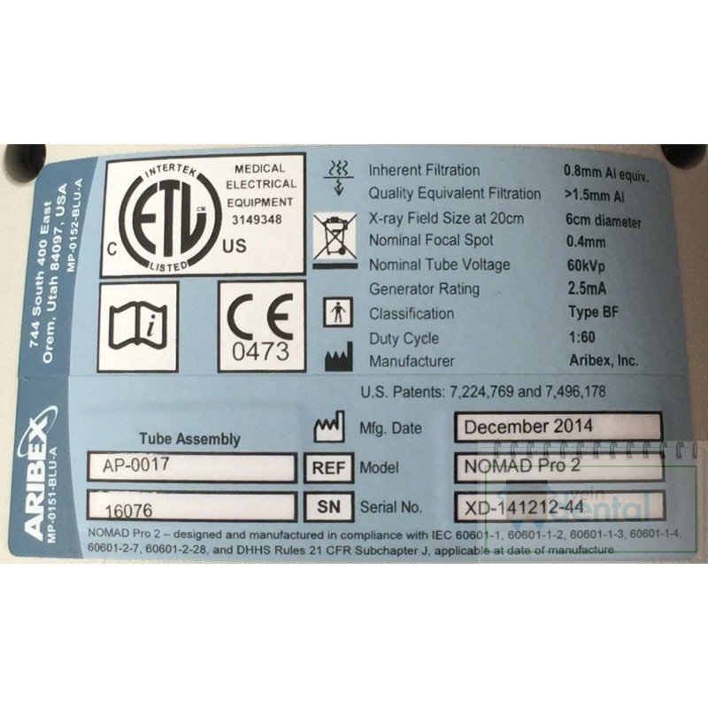 NOMAD Pro 2 Handheld Portable Dental XRay For SALE